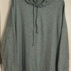 Striped Green & Gray Hoodie